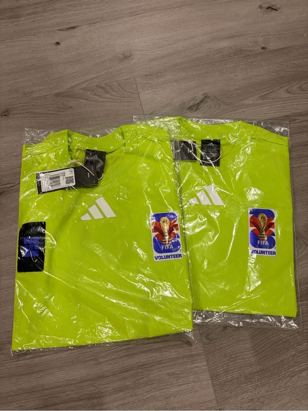 Adidas Neon Green Mens FIFA Volunteer Short Sleeve Tee
